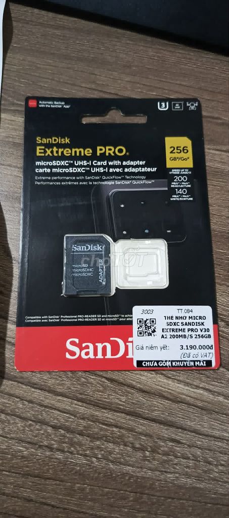 Thẻ nhớ MicroSDXC SanDisk Extreme PRO V30 A2. Mua bán Phụ kiện (Màn hình, Chuột...) tại Thị xã Bến Cát Bình Dương được đăng bởi Nhựt Hoàng  hình 1