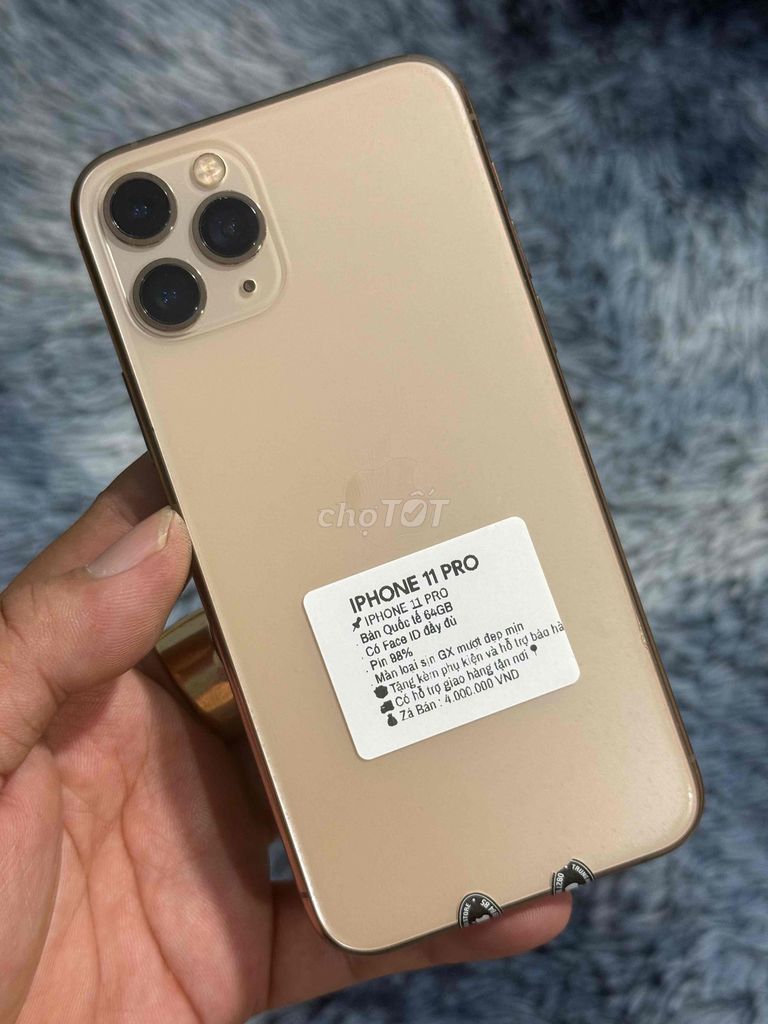 iPhone 11 Pro 64GB màn GX loại sịn. Mua bán Điện thoại tại Huyện Trảng Bom Đồng Nai được đăng bởi Hồ Trung Hiếu hình 1