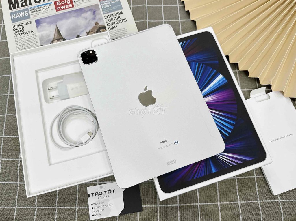 Ipad pro M1 128G Wifi Silver fulnox mã Vna pin 98%