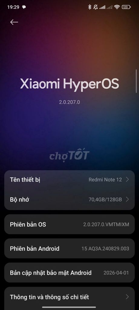 Xiaomi Redmi Note 12 Xanh 128GB. Mua bán Điện thoại tại Quận Ba Đình Hà Nội được đăng bởi Yui Ashiya hình 1