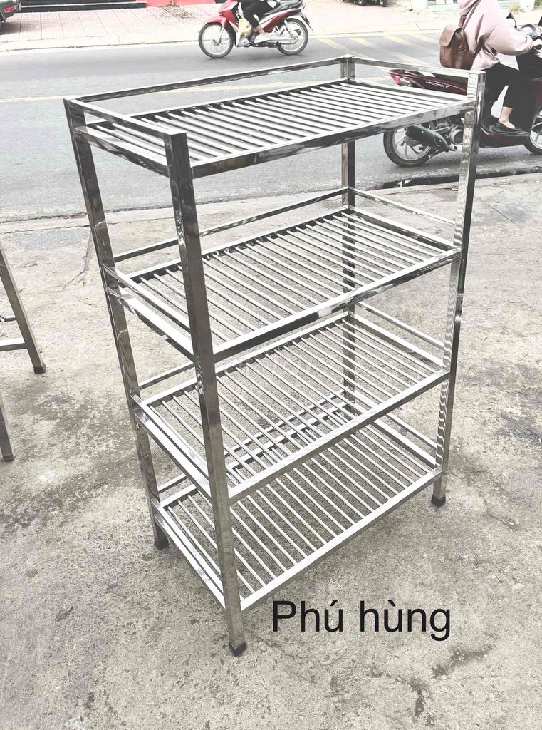 kệ inox 4 tầng