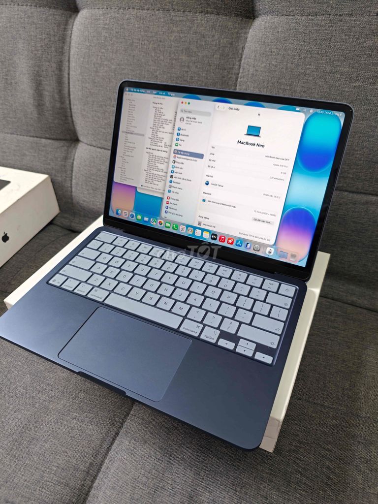 Macbook NEO 8GB/256GB Xanh VN p100 04/2027.. Mua bán Laptop tại Quận Đống Đa Hà Nội được đăng bởi Quý Hoàng hình 1