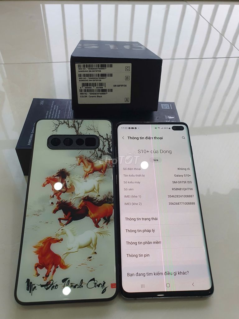 Samsung S10+ 128GB Đen Việt Nam. Mua bán Điện thoại tại Quận Ba Đình Hà Nội được đăng bởi Dinh hình 1