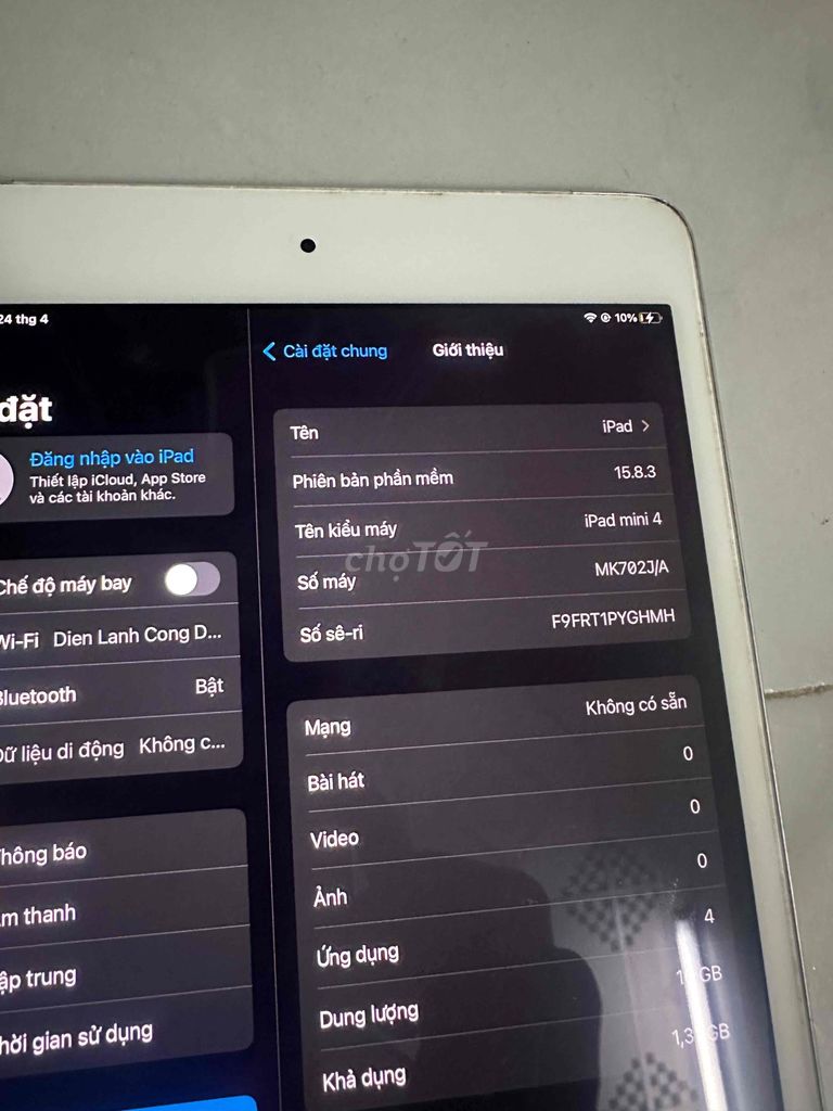 Apple iPad mini 4 16GB Bạc. Mua bán Máy tính bảng tại Huyện Bình Chánh Tp Hồ Chí Minh được đăng bởi Mỹ Trang hình 1