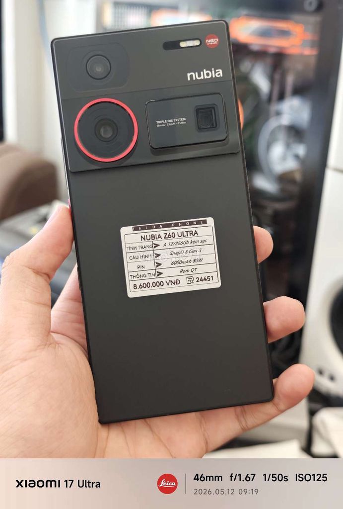 Nubia Z60 Ultra 12/256GB QT Đen Kèm Sạc. Mua bán Điện thoại tại Quận Ninh Kiều Cần Thơ được đăng bởi Zelda Phone hình 1