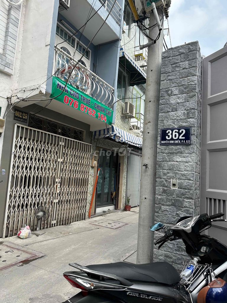 NHÀ 362/25 Nguyễn Đình Chiểu, Q3,HXH. Cách đường chính 50m.3x9,4lau