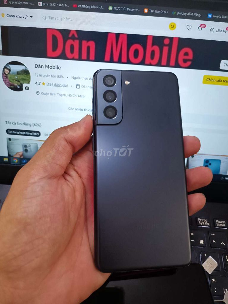 SAMSUNG S21 8GB.128GB BẢN MỸ SNAP 888 ZIN FULL CN. Mua bán Điện thoại tại Quận Bình Thạnh Tp Hồ Chí Minh được đăng bởi Dân Mobile hình 1