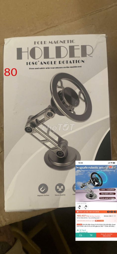 Giá đỡ điện thoại Hợp kim 1080 độ ô tô. Mua bán Phụ kiện (Màn hình, Chuột...) tại Huyện Krông Búk Đắk Lắk được đăng bởi Diệp Lê hình 1