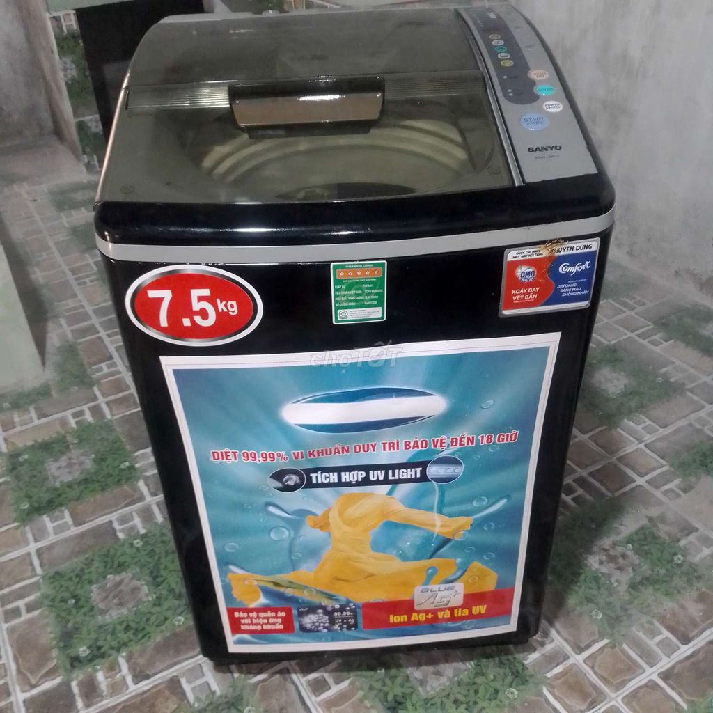 Máy giặt Sanyo 7.5kg cửa trên. Mua bán Máy giặt tại Quận Ninh Kiều Cần Thơ được đăng bởi Hiếu  hình 1