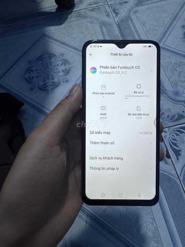 Vivo Y19 8GB/128GB Xanh đen. Mua bán Điện thoại tại Quận Phú Nhuận Tp Hồ Chí Minh được đăng bởi Toán Ròm hình 1