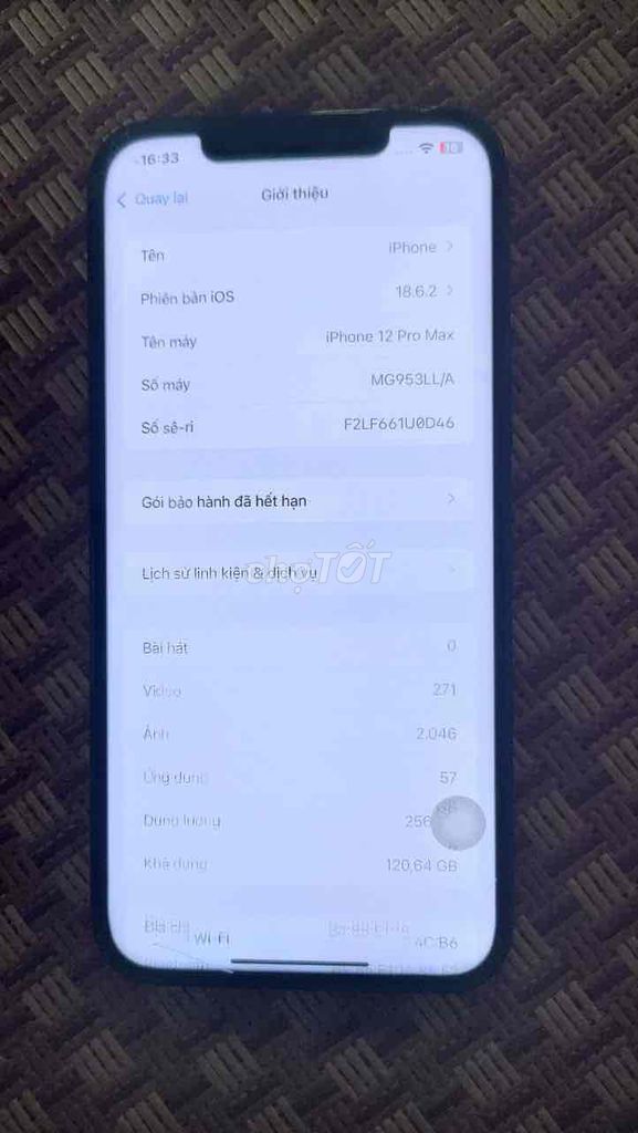 Apple iPhone 12 Pro Max 256GB. Mua bán Điện thoại tại Thành phố Thuận An Bình Dương được đăng bởi Kho Giày Bảo Ngọc hình 1