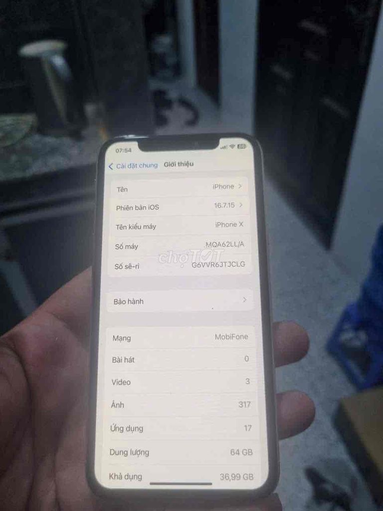 Apple iPhone X 64GB , full chức năng. Mua bán Điện thoại tại Quận Phú Nhuận Tp Hồ Chí Minh được đăng bởi Long hình 1