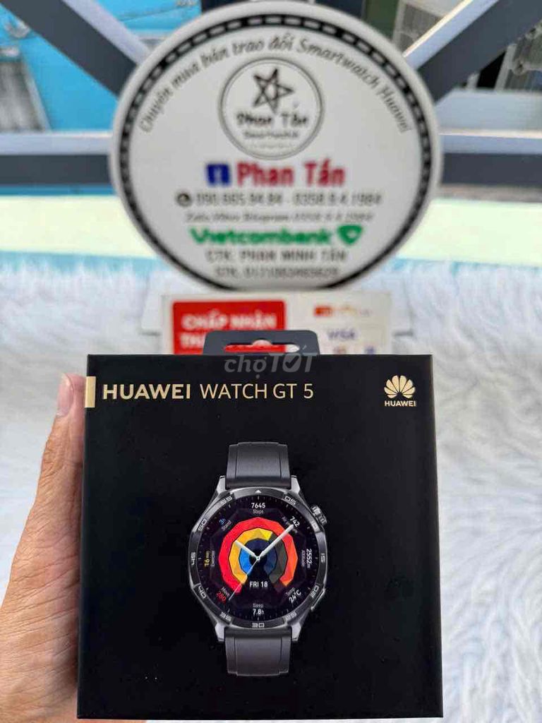 Huawei Gt5 46mm black dây silicon 99% bh 1/11/2025