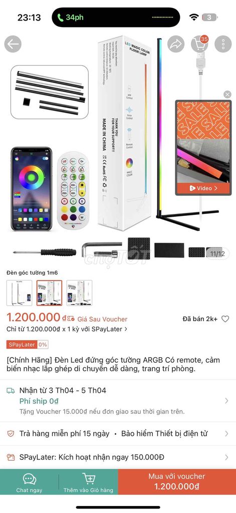 Đèn LED Đèn góc tường 1m6. Mua bán Đèn tại Thành phố Thủ Đức Tp Hồ Chí Minh được đăng bởi Tiệm Tranh nhà Bí Bo  hình 1