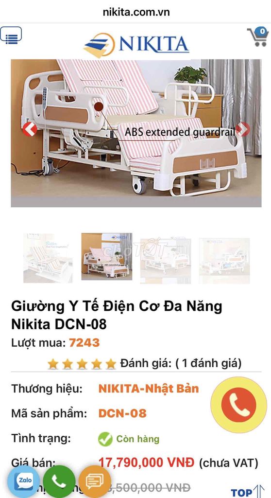 GIƯỜNG BÊNH NIKITA dùng điện - 12 chức năng. Mua bán Giường, chăn ga gối nệm tại Quận Gò Vấp Tp Hồ Chí Minh được đăng bởi Hương Thu hình 3