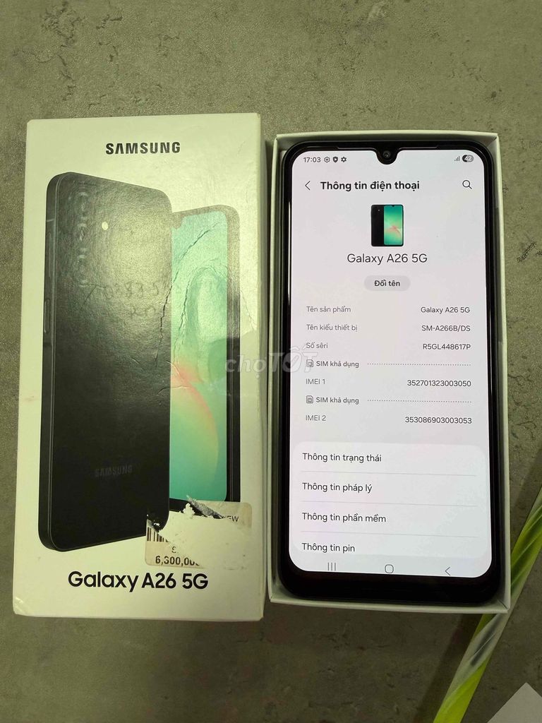 Samsung Galaxy A26 5G Đen 99%. Mua bán Điện thoại tại Huyện Đức Huệ Long An được đăng bởi Tàiiiiiiiiiii hình 1