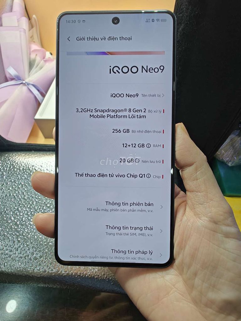 Vivo iQOO Neo9 12+12g/256G,Snap 8 Gen 2,đẹp 98,9%