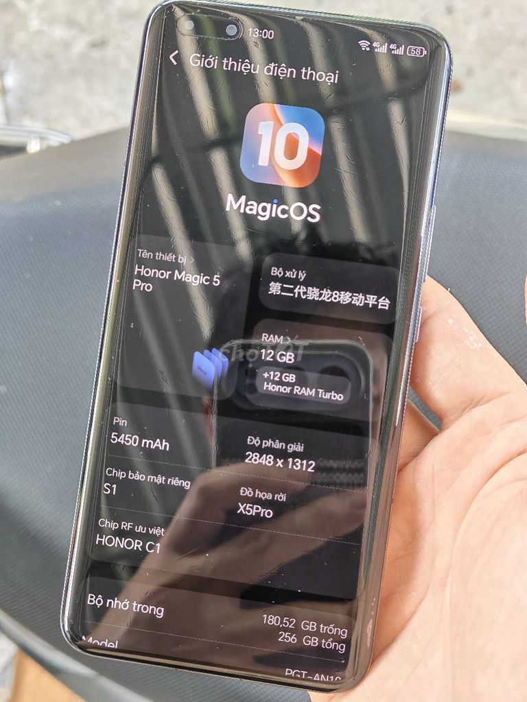 Honor Magic 5 Pro 256GB Đen. Mua bán Điện thoại tại Thành phố Mỹ Tho Tiền Giang được đăng bởi Công Triển hình 1