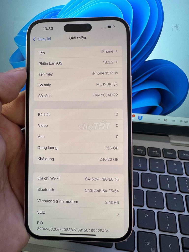 iPhone 15 Plus 256GB Hồng 98.5%. Mua bán Điện thoại tại Quận 6 Tp Hồ Chí Minh được đăng bởi QUỐC THIÊN BÁN GÓP 0 ĐỒNG  hình 1