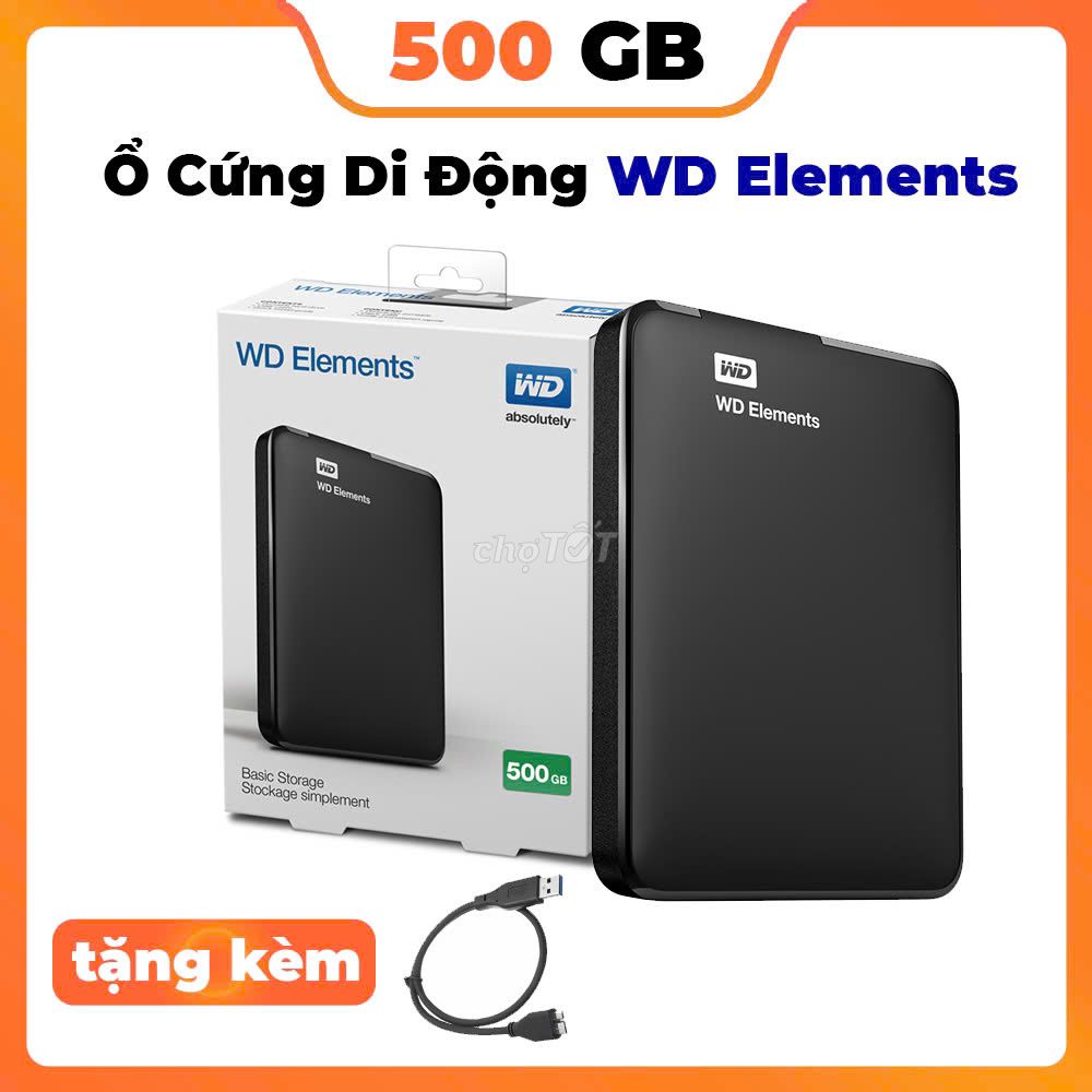 Ổ cứng di động HDD Box WD ELEMENTS 500GB 1TB 2TB. Mua bán Linh kiện (RAM, Card...) tại Quận 10 Tp Hồ Chí Minh được đăng bởi Tùng HH hình 1