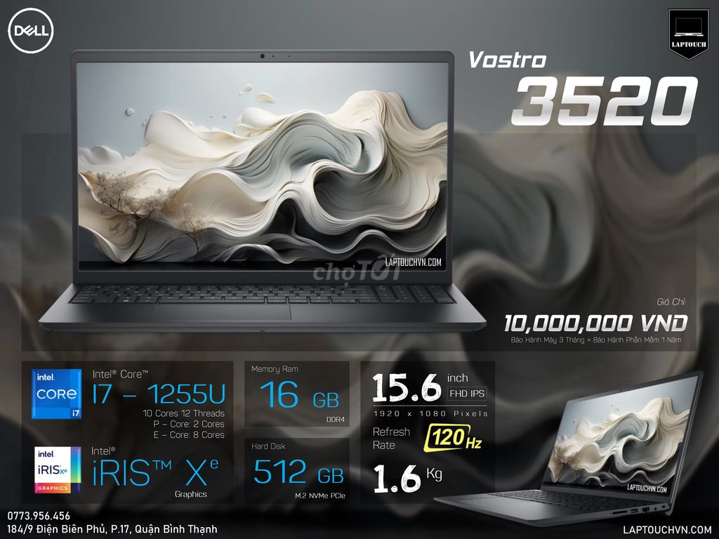Dell Vostro 3520. Mua bán Laptop tại Quận Bình Thạnh Tp Hồ Chí Minh được đăng bởi Cửa Hàng Máy Tính Laptouch VN hình 1