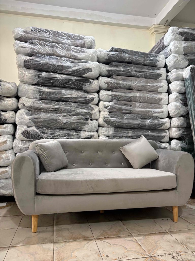 Ghế sofa vải nhung xám 1.6m. Mua bán Bàn ghế tại Quận Bình Tân Tp Hồ Chí Minh được đăng bởi Ghế Sofa Giá Rẻ hình 1