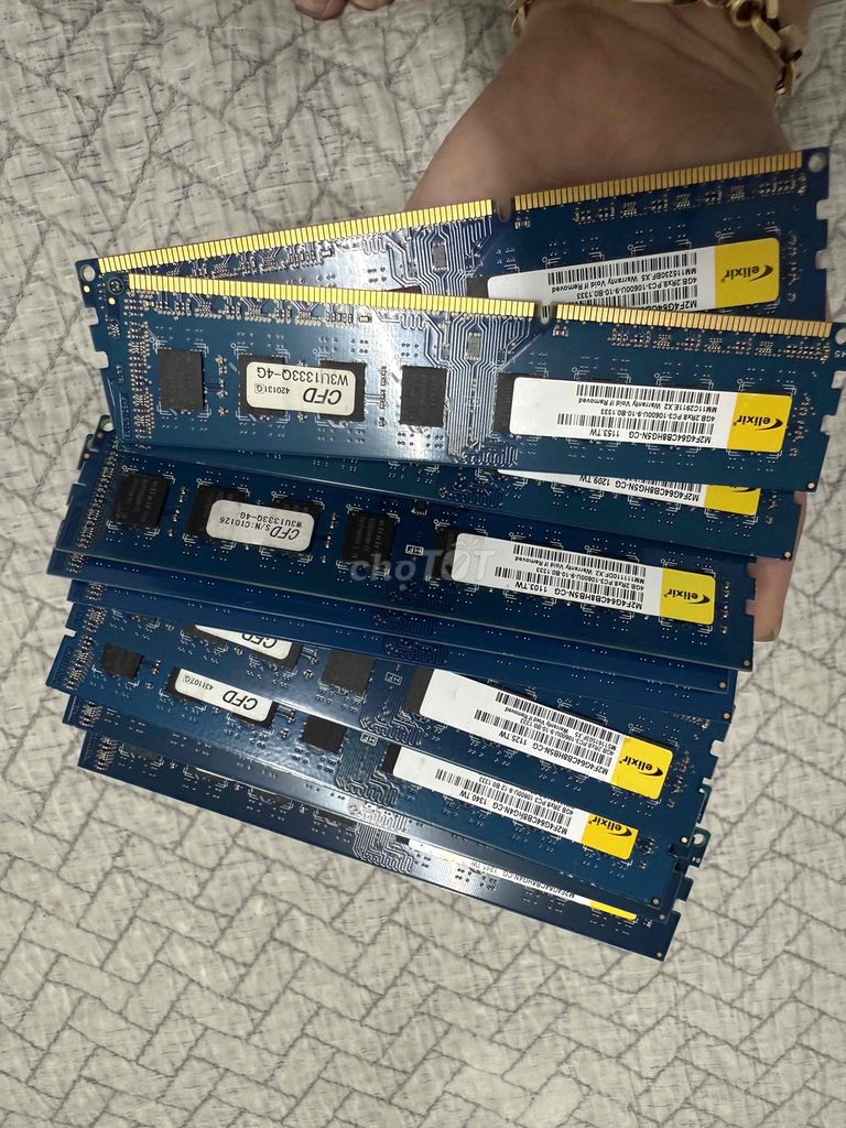 Ram PC ddr3 4gb 1333 , 2 mặt chip . BH 1 tháng