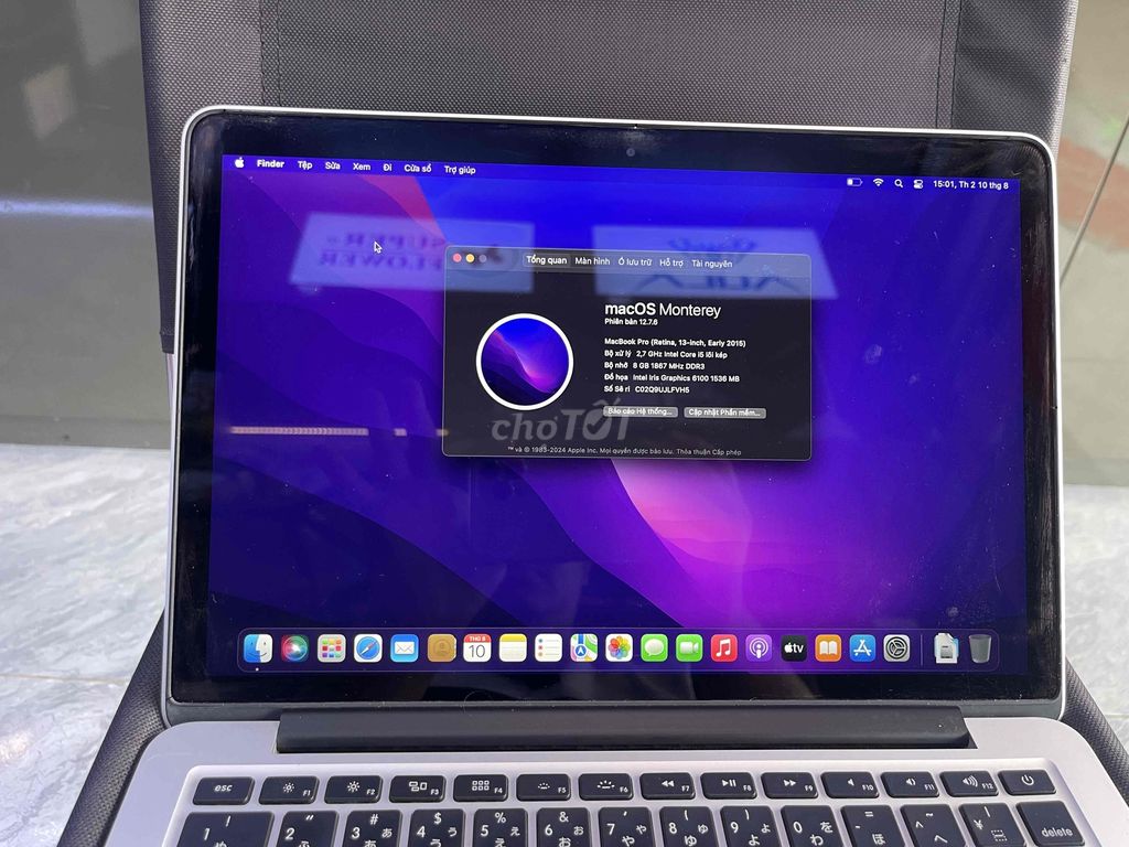 Macbook Pro Retina 2015 i5 13 inch 8GB/256GB. Mua bán Laptop tại Thành phố Vĩnh Long Vĩnh Long được đăng bởi Hữu Tài Computer hình 1
