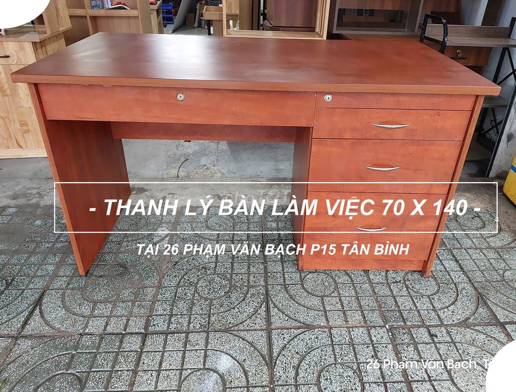 THANH LÝ BÀN LÀM VIỆC VĂN PHÒNG 70 X 140 GIÁ 750K