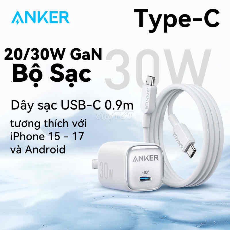 Bộ sạc Anker 20/30W GaN Type-C chính hãng. Mua bán Phụ kiện (Màn hình, Chuột...) tại Quận 1 Tp Hồ Chí Minh được đăng bởi Nova Shop hình 1