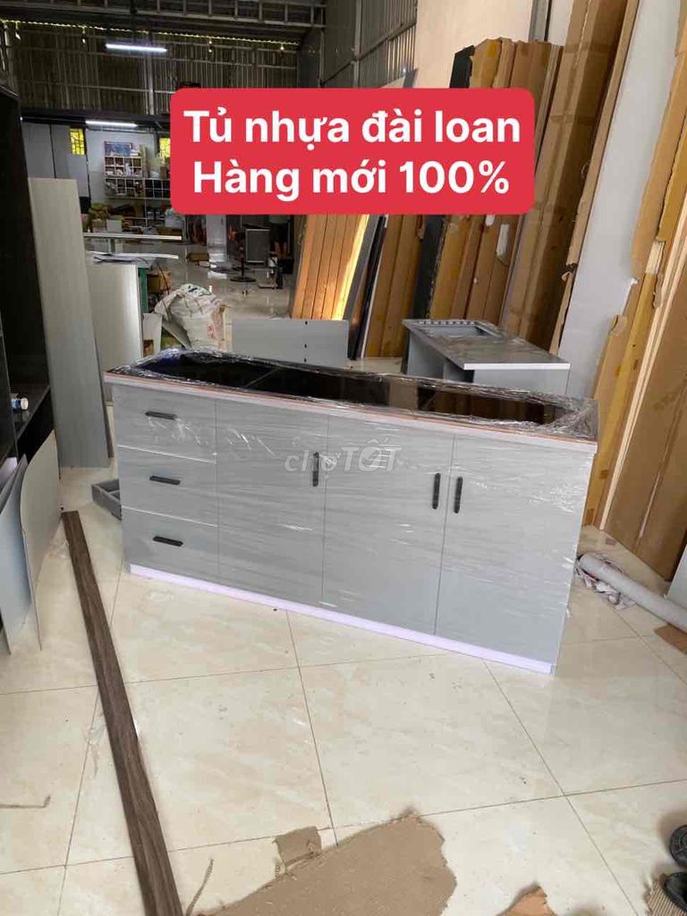 Tủ bếp Nhựa Đài Loan 81cm x 1m60. Mua bán Tủ, kệ gia đình tại Quận 10 Tp Hồ Chí Minh được đăng bởi Nội Thất Gia Đình hình 1