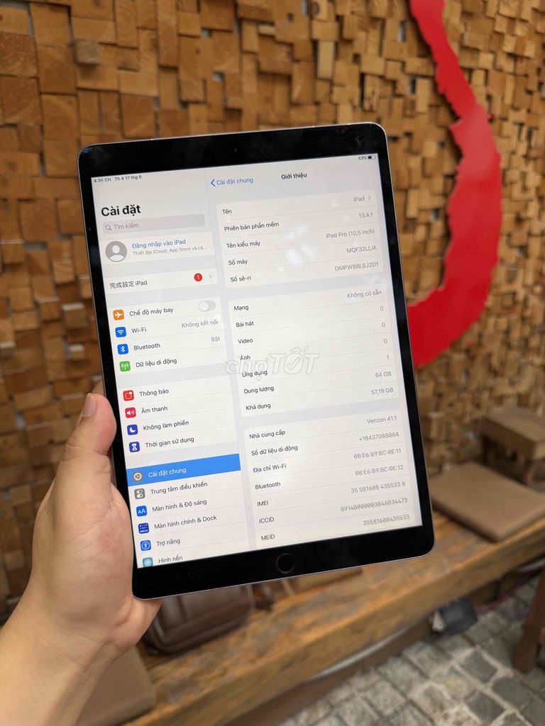 Pro 10.5 64gb bản 4g ios 13 siêu mượt. Mua bán Máy tính bảng tại Quận Hoàng Mai Hà Nội được đăng bởi Ngô Tuấn Anh hình 1