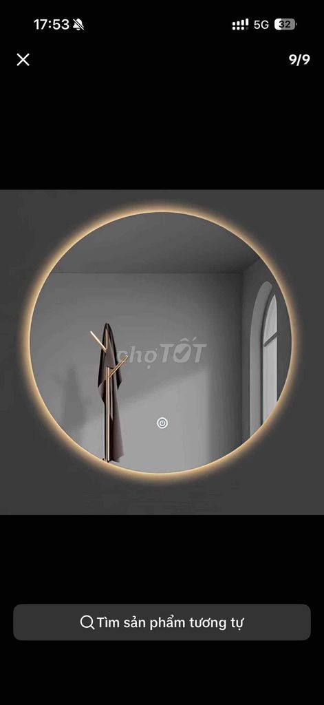 Gương treo tường Đèn LED 60cm. Mua bán Nội thất, đồ gia dụng khác tại Huyện Bàu Bàng Bình Dương được đăng bởi Linh Lam hình 1