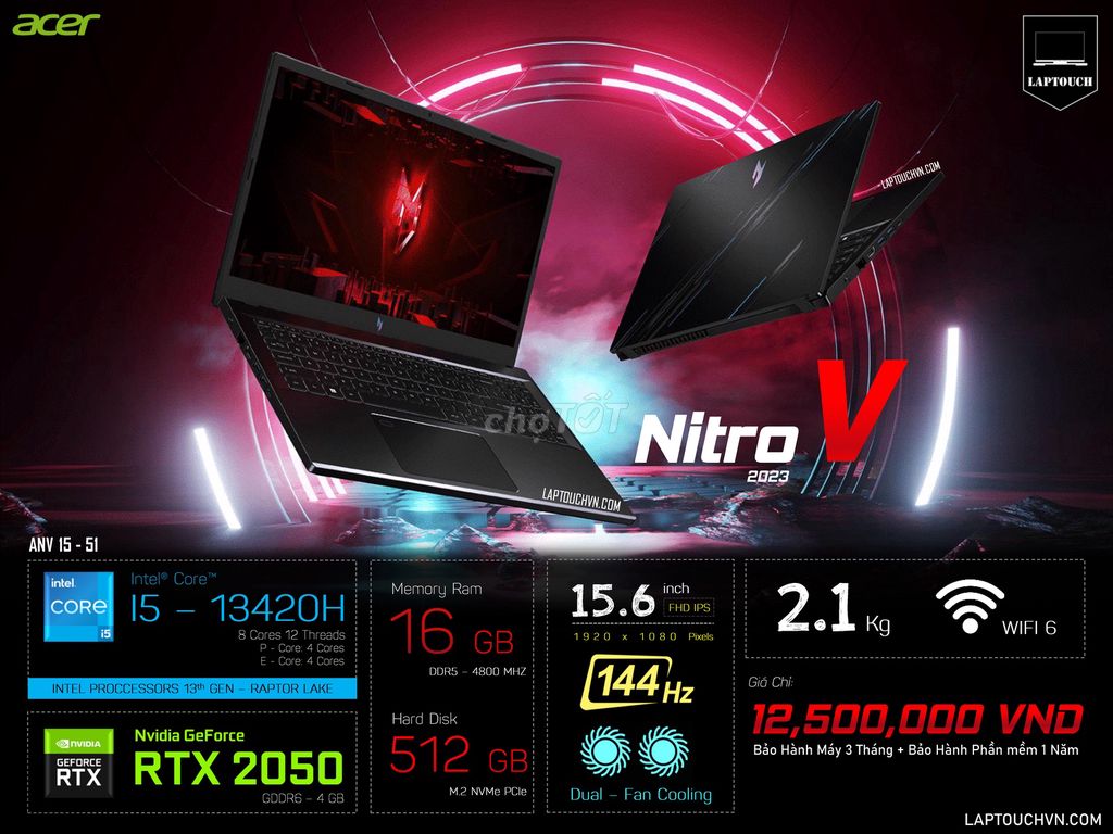 Acer Nitro V 2023 ANV15 - 51. Mua bán Laptop tại Quận Bình Thạnh Tp Hồ Chí Minh được đăng bởi Cửa Hàng Máy Tính Laptouch VN hình 1