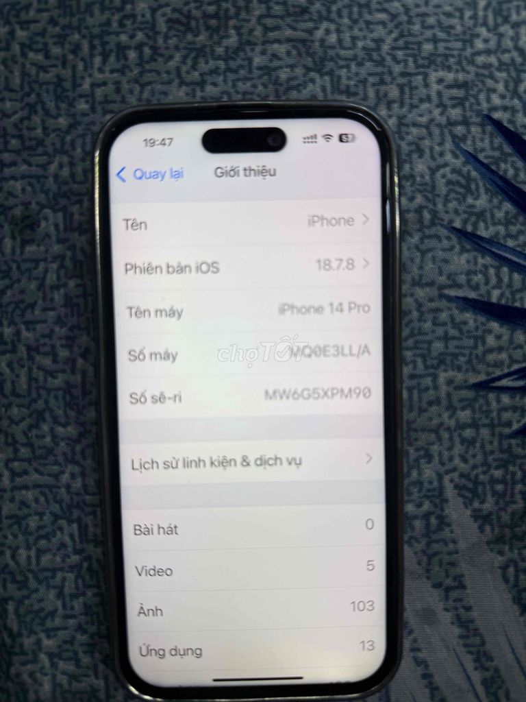 Apple iPhone 14 Pro  Tím may thay man olex 120hz. Mua bán Điện thoại tại Huyện Bình Chánh Tp Hồ Chí Minh được đăng bởi Wash Jean Thời Trang hình 1