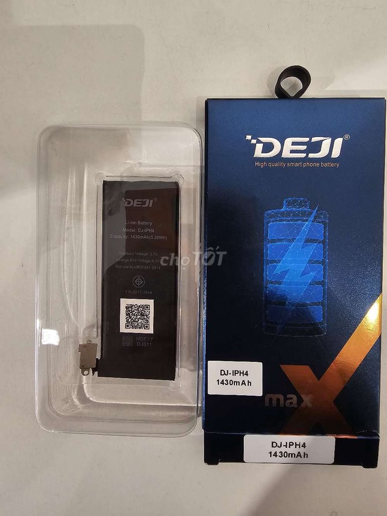 Pin Deji IPhone 4 Mới 99%. Mua bán Linh kiện (RAM, Card...) tại Quận Gò Vấp Tp Hồ Chí Minh được đăng bởi DN hình 1