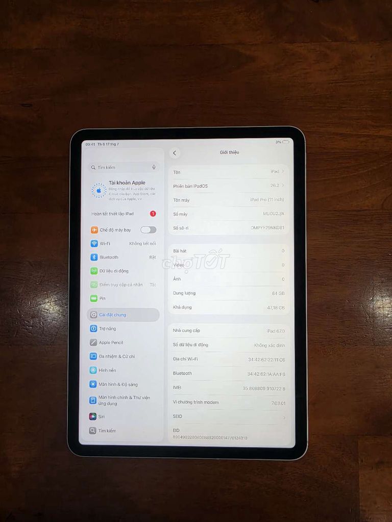 Apple iPad Pro 2018 Bạc 64GB Đã sử dụng. Mua bán Máy tính bảng tại Quận Bắc Từ Liêm Hà Nội được đăng bởi lan hình 1