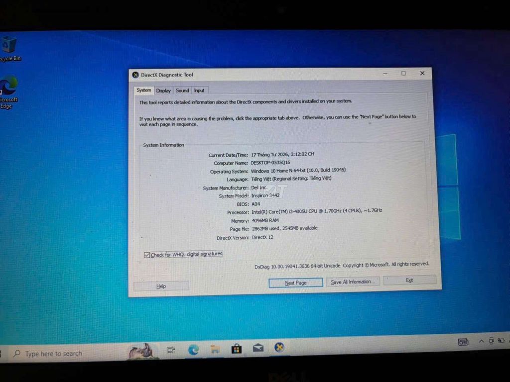Dell Inspiron 3442 i3 Gen 4 4GB/256GB. Mua bán Laptop tại Quận 11 Tp Hồ Chí Minh được đăng bởi Nguyễn Anh Huy hình 1