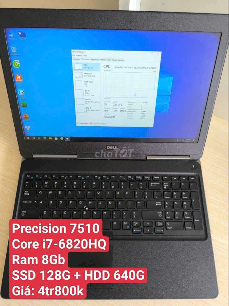 Dell Precision 7510 i7-6820HQ/8G/128G+640G FHD