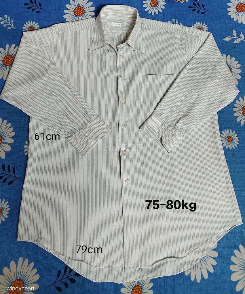 Áo sơ mi nam Cotton pha của Nhật size 75-80kg. Mua bán Quần áo tại Quận 8 Tp Hồ Chí Minh được đăng bởi Tùng Nguyên  hình 1