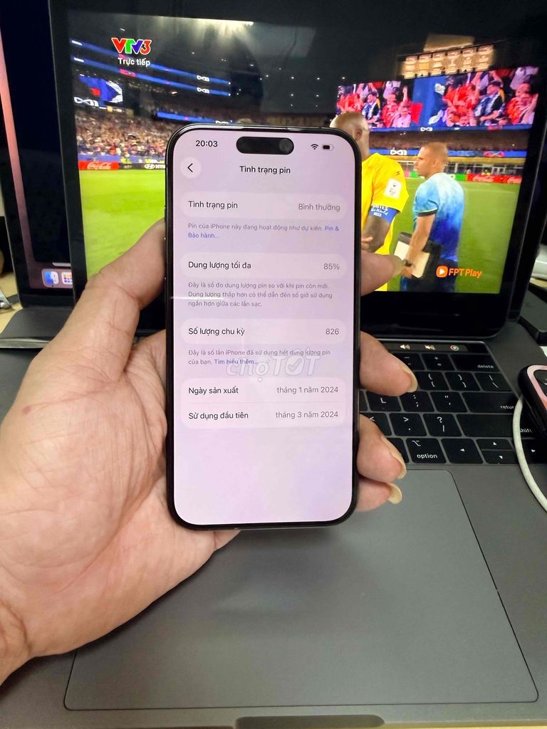 Apple iPhone 15 Pro 128GB Đen Mỹ 99% zin áp. Mua bán Điện thoại tại Quận 6 Tp Hồ Chí Minh được đăng bởi Laptop Phương Nghi hình 1