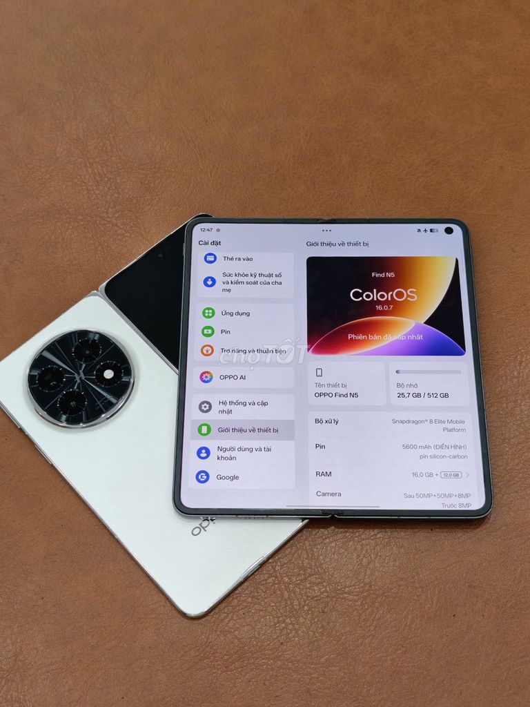 Oppo Find N5 16GB/512GB Đen, Trắng. Mua bán Điện thoại tại Quận Đống Đa Hà Nội được đăng bởi Hn Store hình 1