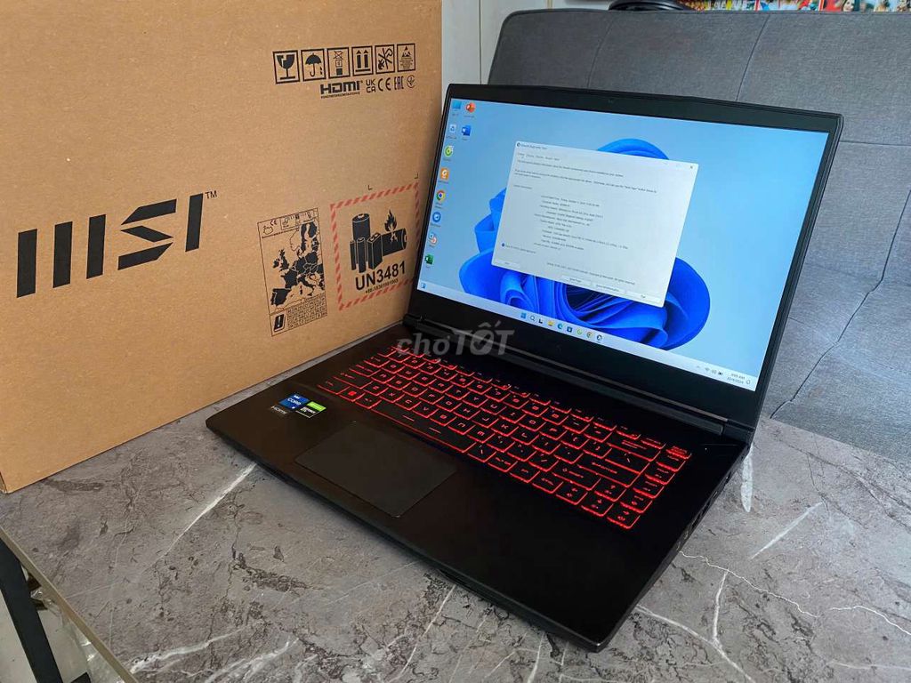 Gaming MSI gf63. I5-11400H/1650 /144HZ. Full Thùng