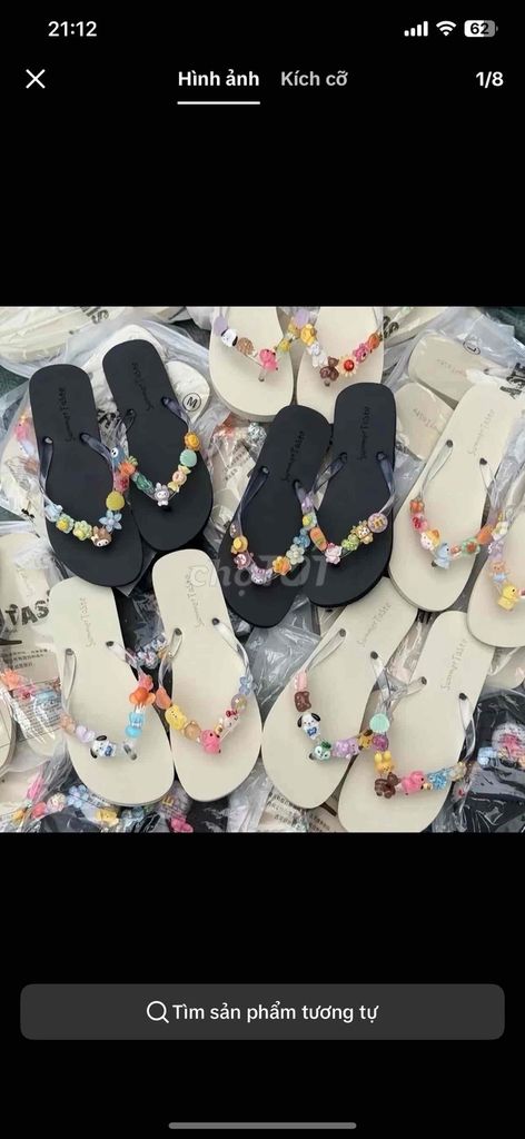Dép tông Nữ Cao su Đen, Trắng, Xám size 36. Mua bán Giày dép tại Huyện Gia Lâm Hà Nội được đăng bởi Vân Anh hình 1