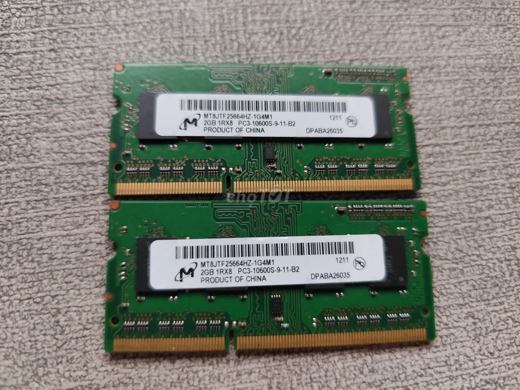 Ram Micron ddr3 2GB Bus 1333MHz. Mua bán Linh kiện (RAM, Card...) tại Quận Tân Phú Tp Hồ Chí Minh được đăng bởi Minh hình 1