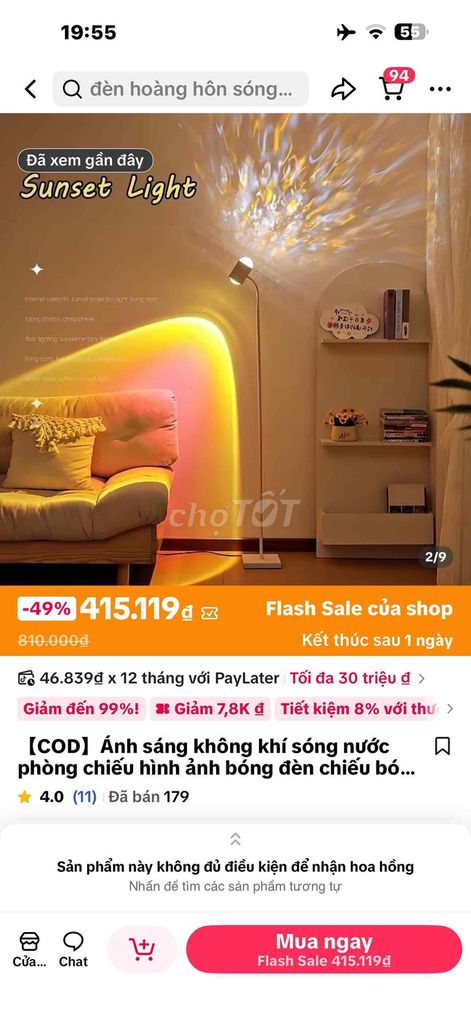 Đèn chiếu hoàng hôn 16 màu. Mua bán Đèn tại Huyện Hóc Môn Tp Hồ Chí Minh được đăng bởi Hương Lan hình 1