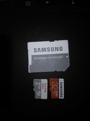 Thẻ nhớ Samsung 32GB EVO plus và Sandisk 64GB