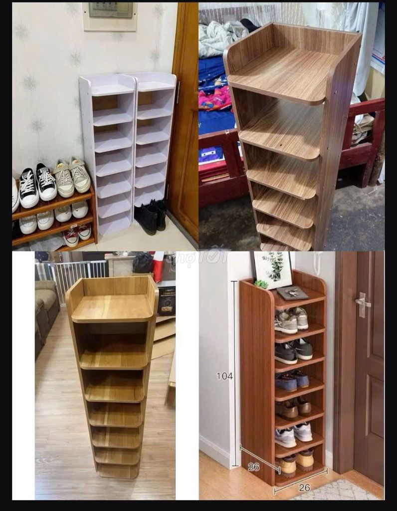Kệ giày Gỗ 7 tầng 26x26x104cm. Mua bán Tủ, kệ gia đình tại Quận Thanh Khê Đà Nẵng được đăng bởi Gia Dụng Thủy Lê hình 1
