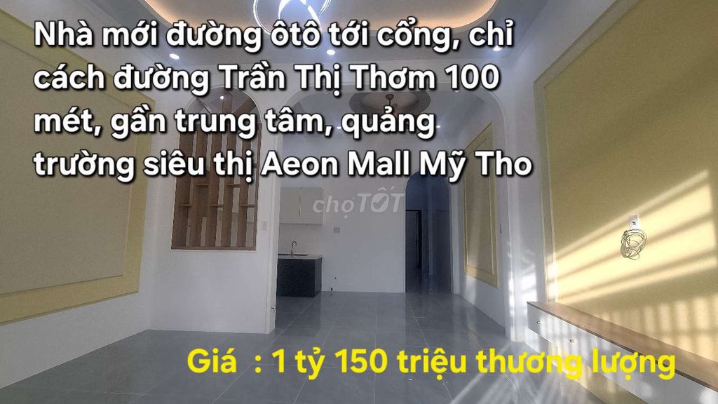 Nhà mới giá rẻ đường xe taxi đến cổng, ở phường Mỹ Phong Mỹ Tho 