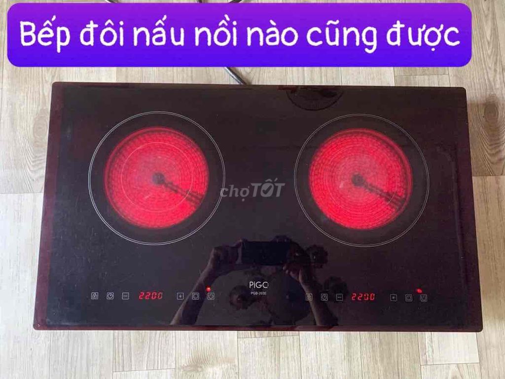 Bếp hồng ngoại đôi PIGO PGB-203E Đen Kính cường lự. Mua bán Bếp, lò, đồ điện nhà bếp tại Quận Thanh Khê Đà Nẵng được đăng bởi Ti hình 1